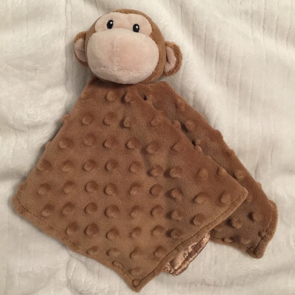 Bundles Baby Place Monkey Brown Dot Plush Lovey Security Blanket